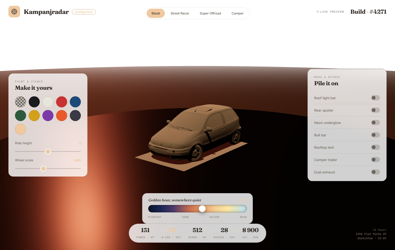 3D car configurator